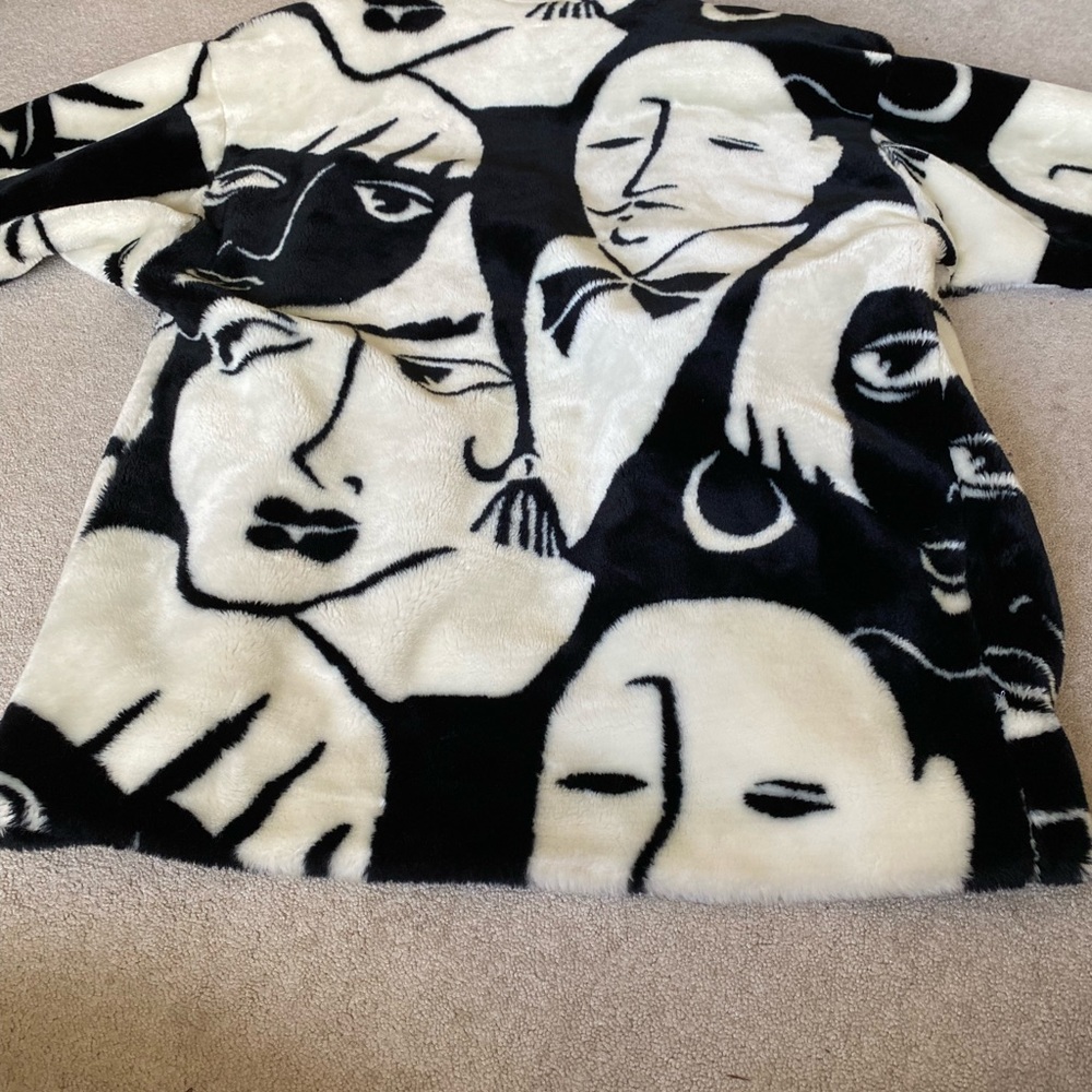 Donny Brooks RIHANNA Faces Plush Jacket 1980’s Oversized Large - Picture 6 of 16